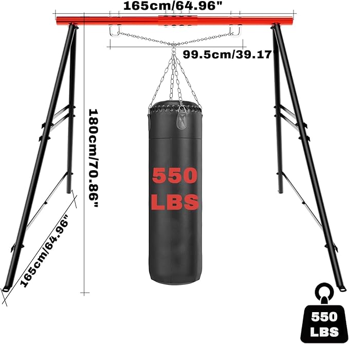 Swing Stand Frame Swing Sets for Backyard Hammock Chair Stand Only Max Load 550Lbs for Patio Playground Park(Swing not Included)