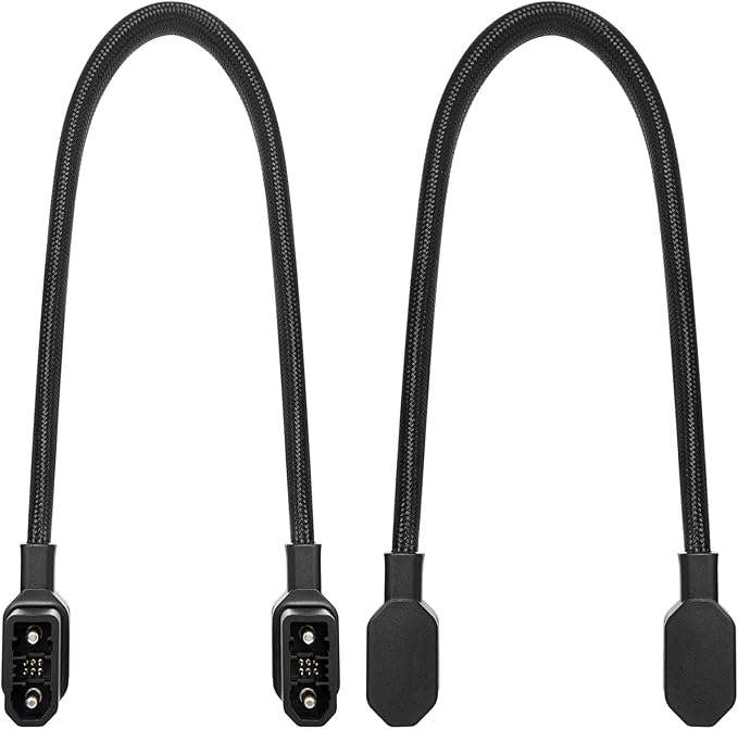 Extra Battery Connection Cable for Ecoflow Compatible with Delta 2 2 Max Max 3 3 Plus 3 1500Wave 2 Wave 3 Braided Power Cable (Not Compatible with Pro 3) Length 20Inch