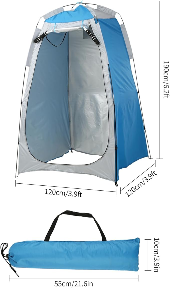 Cocoarm Portable Shower Tent Shower Toilet Tent Portable Shower Toilet Changing Tent Camping Shelter Tent with Zipped Window and Large Door