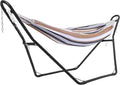 Hammock Stand Heavy-Duty Portable Hammock Stand Only 550-Pound Capacity Camping Stand Fits 9.5-14 Foot Hammocks Powder-Coated Steel Frame Universal Double for Outdoor Indoor Use Black