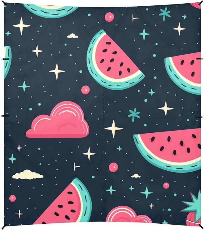 ALAZA Watermelon Cloud Beach Tent Sun Shelter Portable Canopy Sunshade for Outdoor Camping Picnics Backyard Fun 10x9 ft