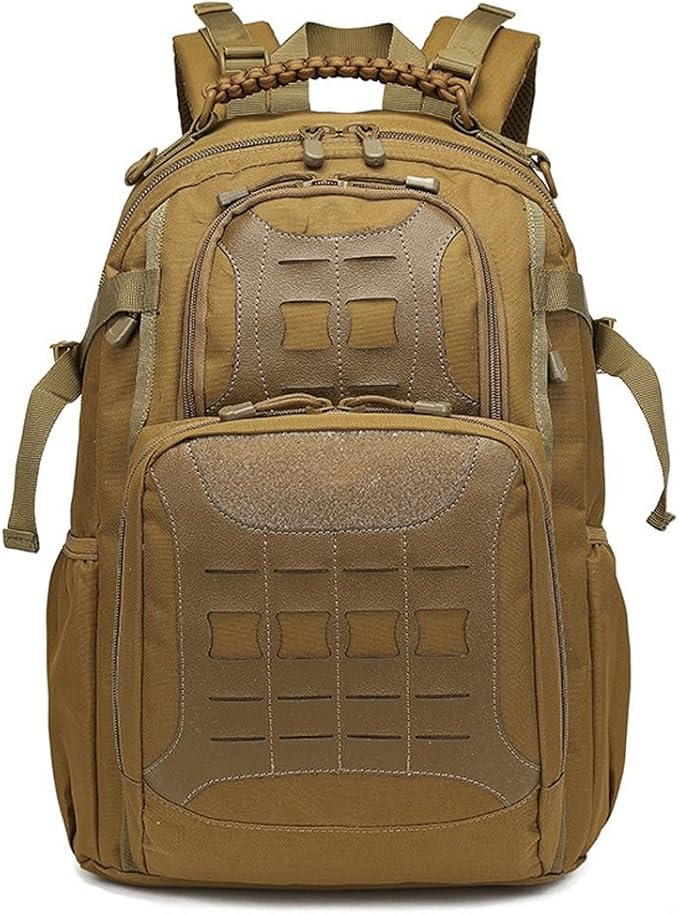 45L Military Tactical Backpacks Molle Army Assault Pack 3 Day Bug Out Bag Hiking Treeking Rucksack Bag (Mud Color)