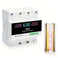 63A 220V Automatic Transfer Switch 2P Dual Power Select Interruptor Electrical Changeover Switch with LED Display Mini ATS Din Rail Mount 50/60Hz CE Certified for Home Backup Power