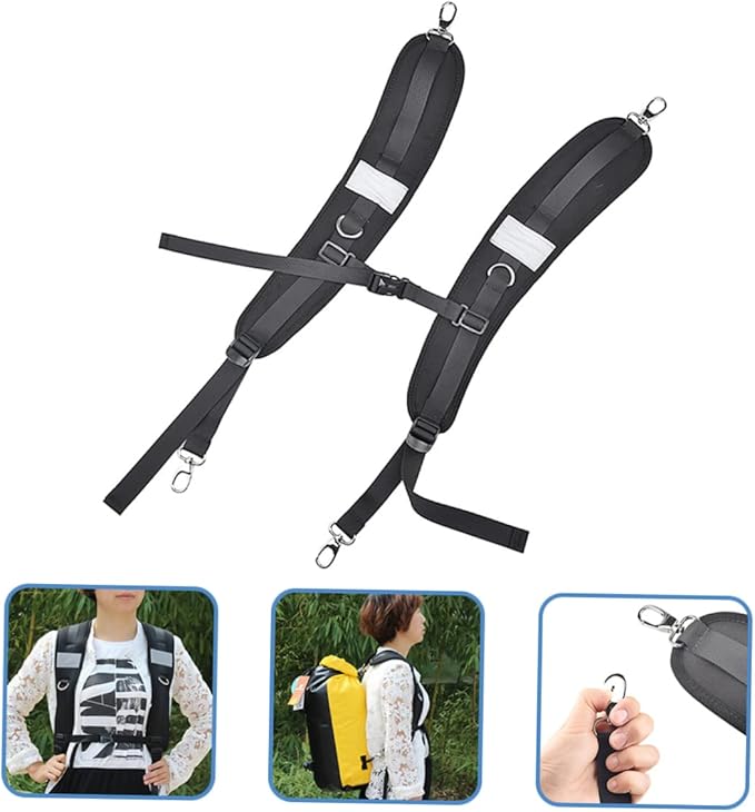 jojofuny 2pairs Adjustable Shoulder Straps for Drifting Backpack Neoprene Padded Shoulder Straps for Outdoor Sports and Fitness Activities