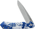 Case XX Pocket Knife EAGLE &amp FLAG BLUE ANODIZED ALUMINUM KINZUA Item #10780 - KINZUA S35VN - Length Closed: 4 3/4Inches
