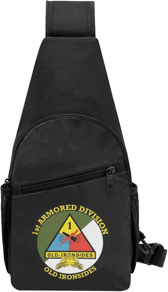 1st Armored Division with Sabres Chest Pack Leisure Shoulder Crossbody Chest Bag