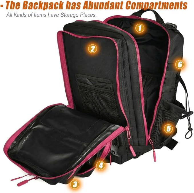 45L Tactical Backpack for Men Women Military Assault Pack with MOLLE Large 3 Day Bug Out Bag for Hiking Camping