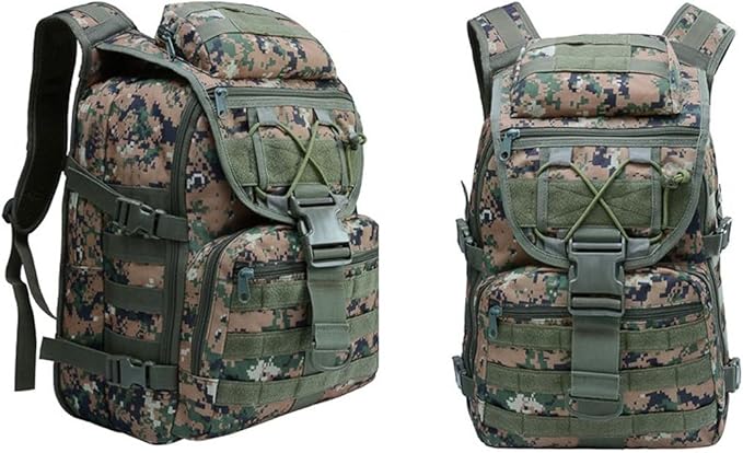 35L Military Tactical Backpacks Molle Army Assault Pack 3 Day Bug Out Bag Hiking Treeking Rucksack (Jungle Digital)