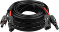 10AWG Solar Cable - 15FT Solar Panel Extension Cord 10 Gauge PV Wire with Flame Retardant Protective Sleeving Female &amp Male Waterproof Connector for RV Photovoltaic Systems Solar Panels (15 Feet