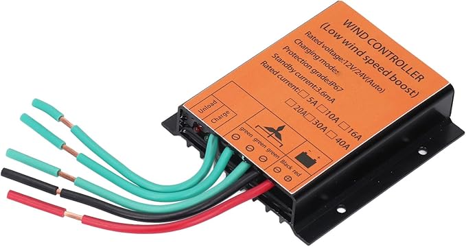 MPPT Wind Turbine Controller 12V/24V 40A Universal Wind Turbine Generator Controller 300W-1000W Boost Voltage Wind Power Regulator with Multi Protections