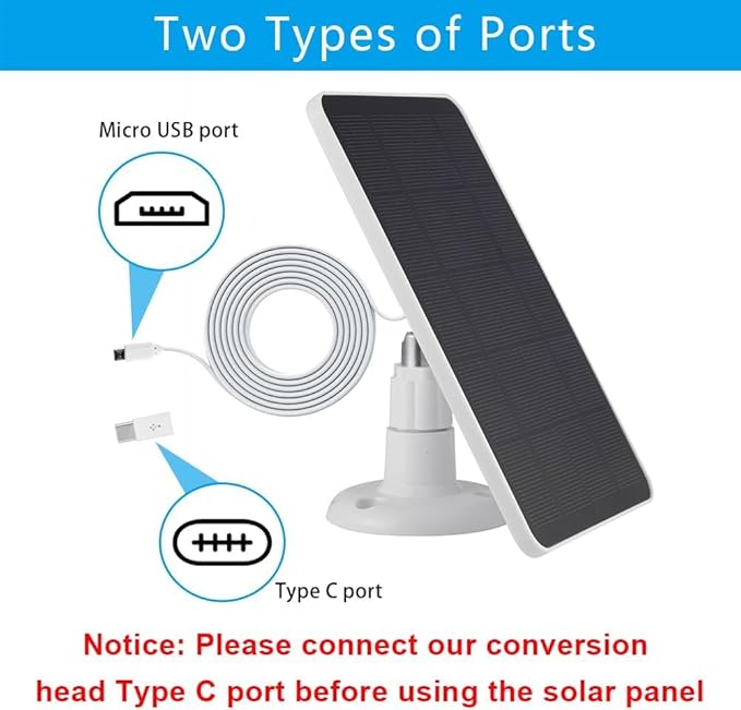 Solar Panel Compatible with Simplisafe Outdoor Camera Series 2 Wireless and Wired 4Pack Waterproof Solar Charger with Adjustable Wall Mount 10ft Micro USB Port Charging Cable
