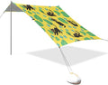xigua Cat Beach Tent Sun Shelter with Carrying Bag - Silver Coated Oxford Fabric Beach Canopy for Beach Camping Fishing - Includes Windproof Ropes Sandbags &amp Stakes