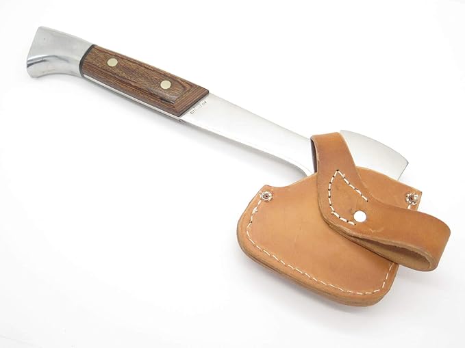 3.125 Blade Leather Camp Axe Hatchet Camping Fixed Knife Sheath
