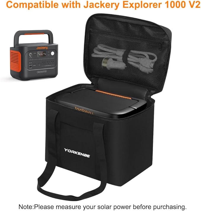 Carrying Case Compatible with Jackery Explorer 1000 V2 Water Resistant Padded Portable Power Station Storage Bag for RV Travel Outdoor Camping