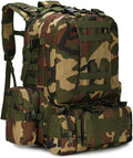 Outdoor Sports Pack Hiking Bag Tactical Rucksack Camo Knapsack Combat Camouflage Molle 55L Tactical Backpack - WL