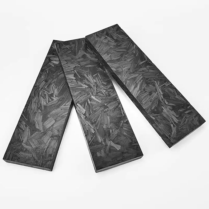 DIY Resin Knife Handle Blank Material Forged Carbon Green Luminous Marble Texture(2pcs)
