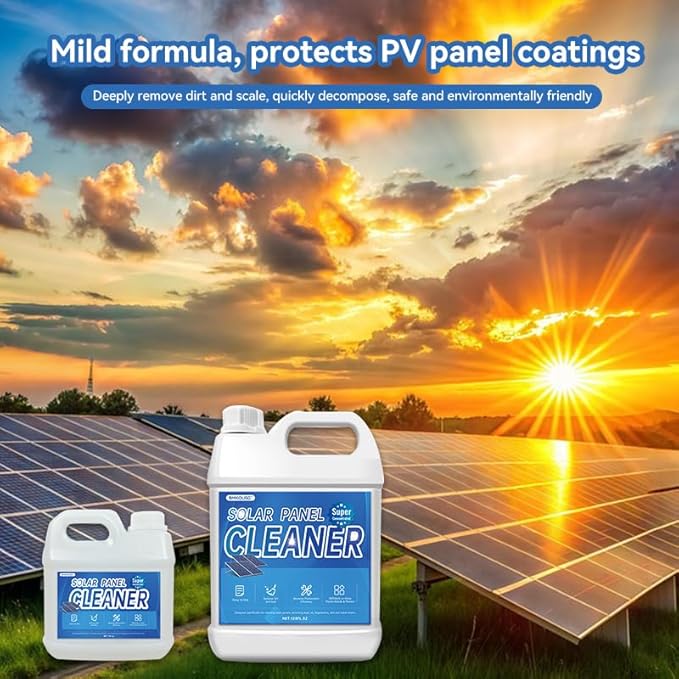 Solar Panel Cleaner Super Industrial Grade Concentrated Solar Panel Cleaning - Fast Dry Remove DirtDustDroppingsOilsFingerprintsWater Spots (1 KG)