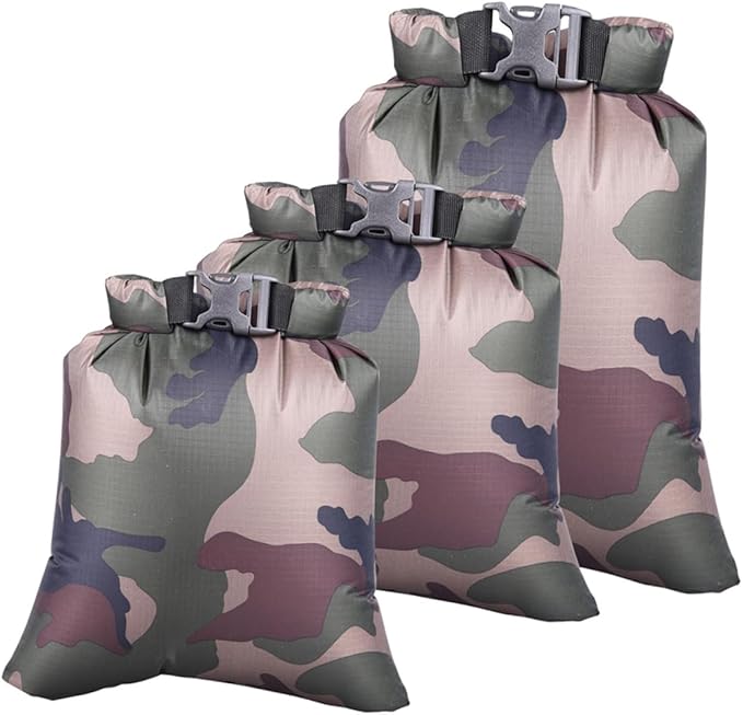 KOMBIUDA 6pcs Moisture Storage Bag Gear Bag for Camping Boating Canoeing Water-resistant Glue and Fasteners