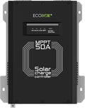 50 Amp MPPT Solar Charge Controller 12/24V Auto Detection Commercial Grade Multi-Charging Modes with Reverse Polarity Protection for Home and RV Use