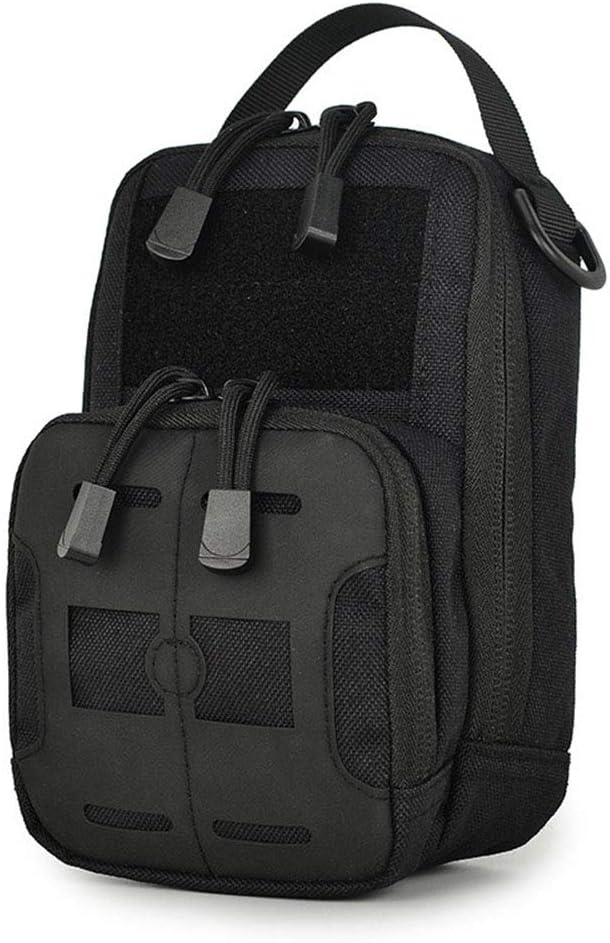Sunnystacticalgear Outdoor Sports Hiking Sling Pack Camouflage Tactical Molle Shoulder Bag - Black