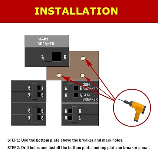 Generator Interlock Kit Compatible with Square D QO &amp Homeline Indoor or Outdoor 100 or 125 amp Panels 3/4 Inch Spacing between main and branch breaker. Professional Interlock kit