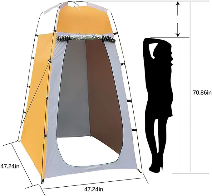 Pop Up Pod Changing Room Privacy Shower Tent Dressing Room Tent Waterproof Windproof Outdoor Portable Toilet Stall with Carry Bag Camping Privacy Shelters for Outdoor Activities Beach Hiking