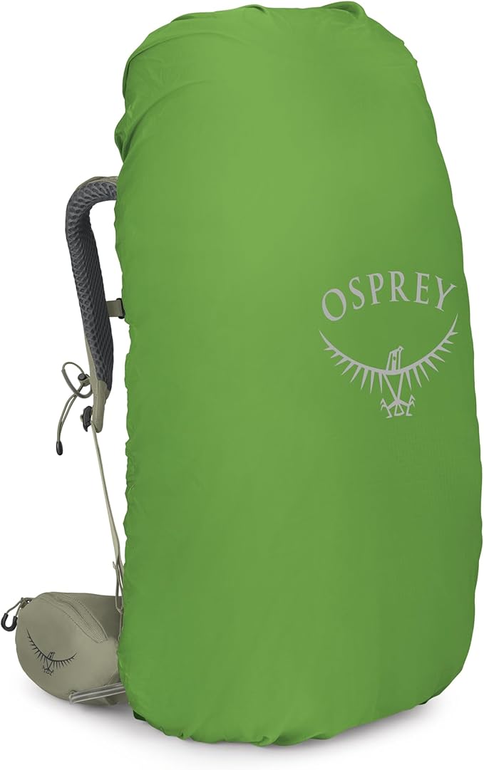 Osprey Kestrel 58L Men's Backpacking Backpack - Hiking &amp Camping Bag with Waterproof Raincover Olive Tan Large/X-Large