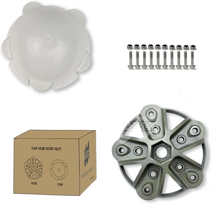 Small Wind Turbine Wheel Hub and Cap 3 Vanes Blades Screws &amp Nuts Kit for Horizontal Wind Turbine Generation DIY 100W to 1000W Small Windmill Accessories Parts (5 blades)