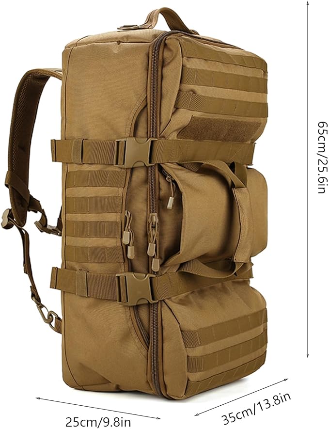Duffel Bag ArmyGreen Waterproof Backpack for Camping Hiking Travel Versatile Carrying Options for Various Outdoor Activities