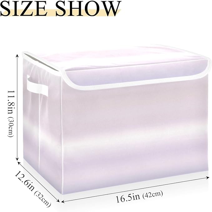 Gradients Storage Bins with Lid Foldable Closet Storage Quart Storage Container for Office Supplies Home Decor