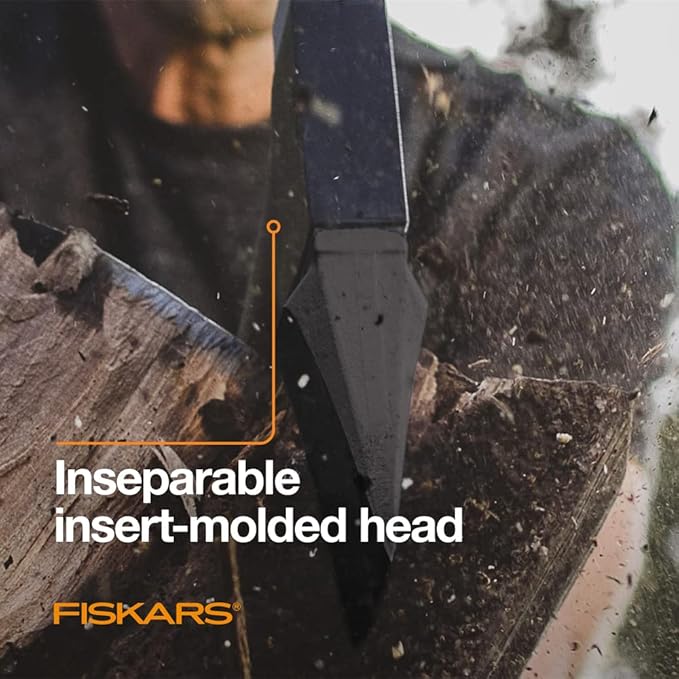 Fiskars X11 Splitting Axe Hatchet 17 Tree Branch Cutter and Wood Axe for Small Logs with Shock-Absorbing Handle