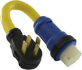 Conntek 14328 RV 1.5-Foot Pigtail Adapter 50 Amp RV Male Plug to 50 Amp 125/250 Volt Locking Female Connector Black (Pack of 6)