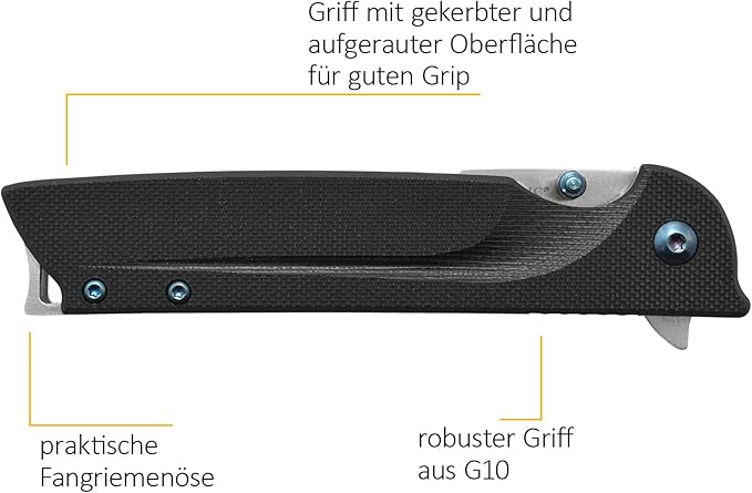 Camillus 19392 Keto Titanium Bonded 420 Stainless Steel Drop-Point Folding Knife with 3 Blade and Pocketclip 8 Length