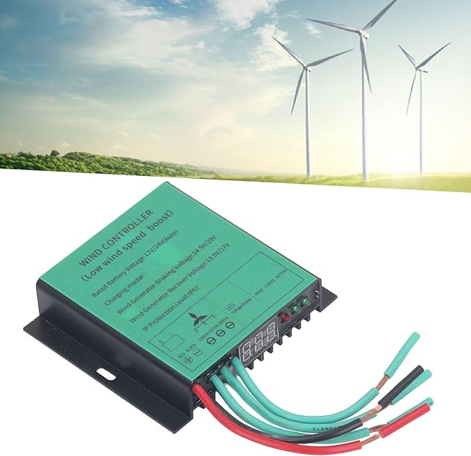 Wind Generator Controller IP67 Waterproof Low Voltage Controller Regulator with LED Indicator MPPT Control Method Diode Indication