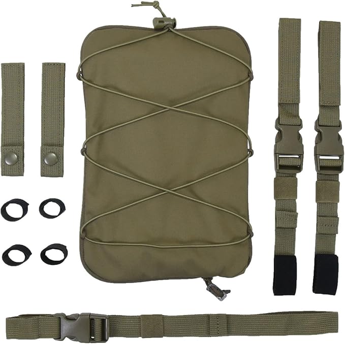 Tactical Leg Backpack MOLLE Multi-purpose Expandable Mask Storage Bag Pouch for Airsoft Sport Hiking Camping(Green)
