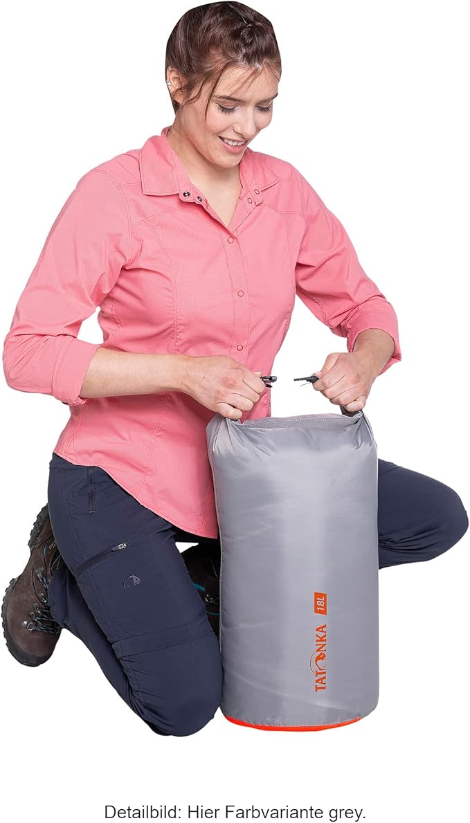 Tatonka Unisex - Adult Dry Bag 18 Litre Storage Bag Black Diameter 24 x 54 cm