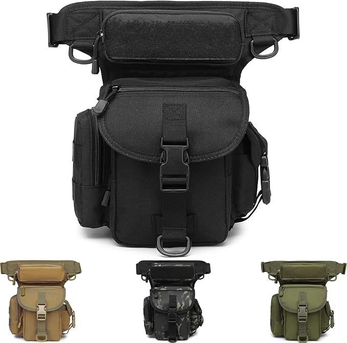 Nylon Drop Leg Bag Hiking Waist Pack for Men &amp Women Motorcycle Bike Cycling Riding Travel Outdoor Sports Fanny Pouch