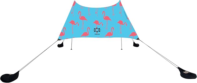 Neso Grande Portable Beach Tent Sun Shelter - Lightweight Beach Shade Canopy - Easy Setup for Family Outings - Patented Reinforced Corners - UPF 50+ Sun Protection