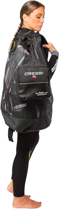 Cressi Heavy Duty Mesh Backpack 90 liters Capacity for Scuba Diving Water Sport Gear | Roatan: designed in Italy
