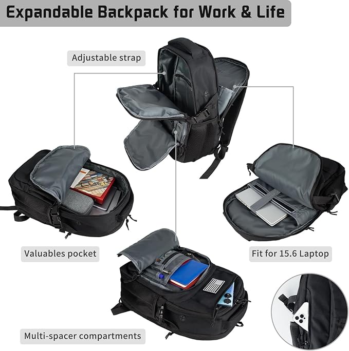 30L Military Tactical Backpack Small Army Molle Assault Bag 3 Day Daypack for Men Hiking Camping Work Balck Tactical Backpack with Water Pouches