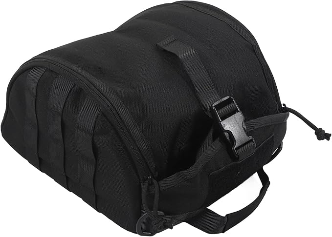 Tactical Helmet Bag PackCamping Helmet Bag Canvas Scratch Prevention Adjustable Helmet Storage Bag for Hard Hats Helmet Khaki