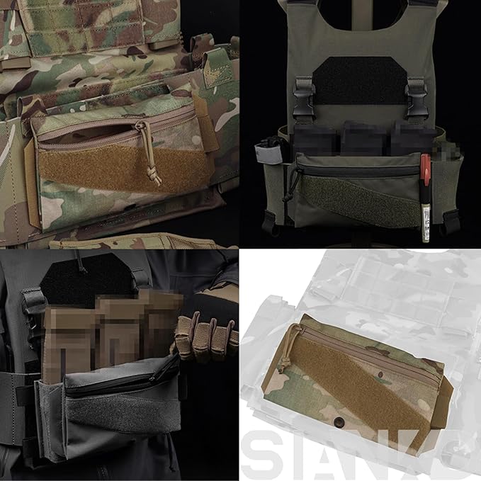 Tactical Vest Extension Small BagEDC Tool Admin Medical Emergency Storage Pouchfor Military Outdoor Airsoft Paintball Hunting