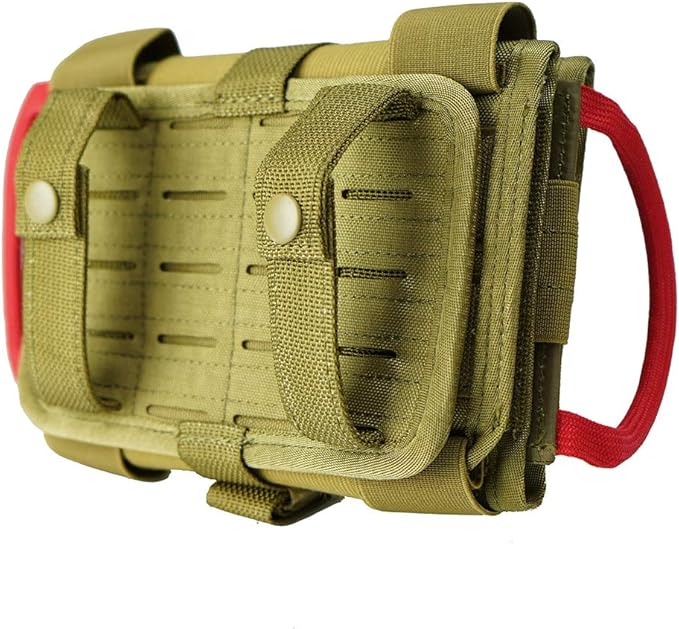 Fusion Tactical MOLLE GFAK Medical EMT Pouch for Hiking Backpacking Camping Travel Car Cycling and Your Everyday Adventures (Coyote Brown)