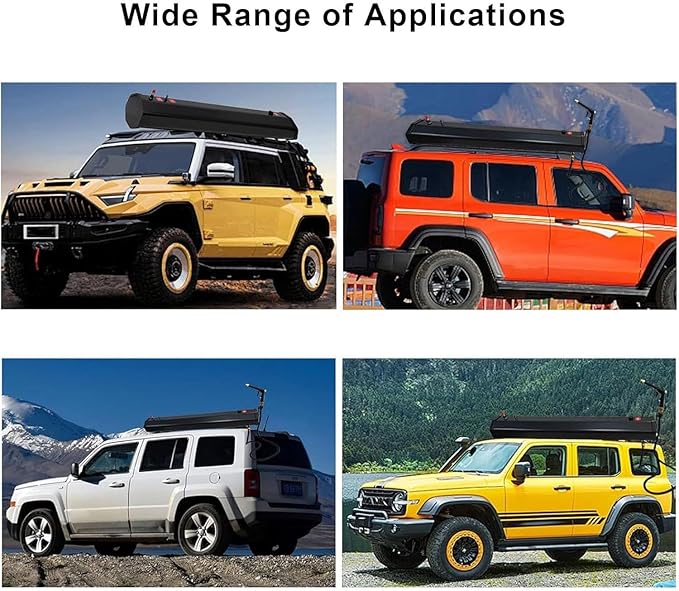 Self-Pressurized 4.8 Gal Portable Water Tank &amp Shower - Solar Heated Camping Kit for SUVs Trucks Rooftops Outdoor Cleaning &amp Overland Adventures