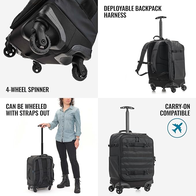 Tenba Axis v2 28L Rolling Camera Backpack for DSLR and Mirrorless cameras and lenses plus a 16-inch laptop – Black (637-790)