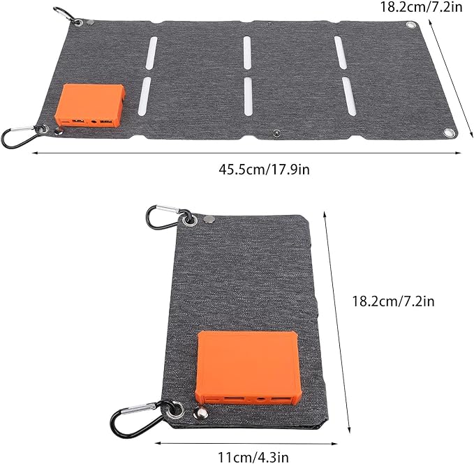 40W Foldable Solar Panel Charger Portable Power Emergency Renewable Energy Charger Photovoltaic Efficiency IP67 Waterproof with 5V USB for Outdoor Phones Pads Camping Banks Hiking Backpacking