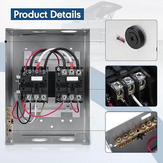 RV Transfer Switch 50 Amp Automatic Transfer Switch for RV Speedboats Home Standby 120/240 Volt PD52 Power