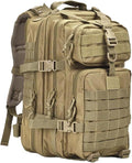 aiGear Tactical Backpack for Men 45L Military Backpack 3-Day Bug Out Bag for Camping Hiking Hunting with Molle System Army Daypack (45L Khaki)