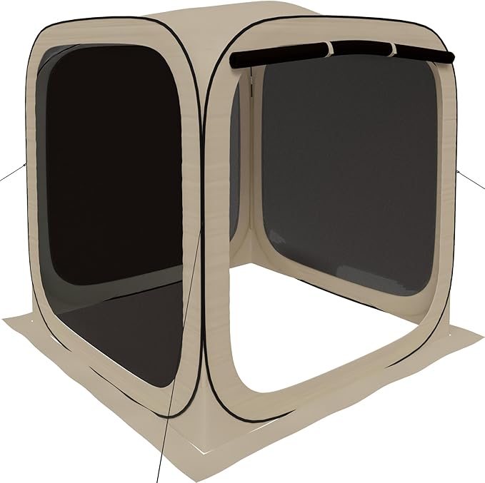 HOOYEAH Pop-up Tent Screenhouse Portable Screened Tent Camping Canopy Foldable Instant Screen Room Outdoor Gazebo with Mosquito Net for Patio Backyard Garden and Outdoor Activities 6x6