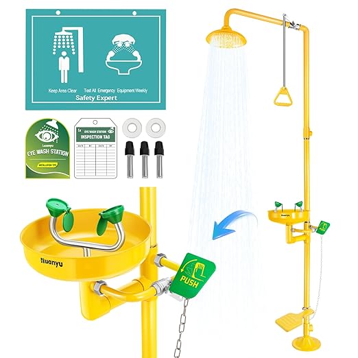 Huanyu Emergency Shower Station (Yellow 1107Y-1)